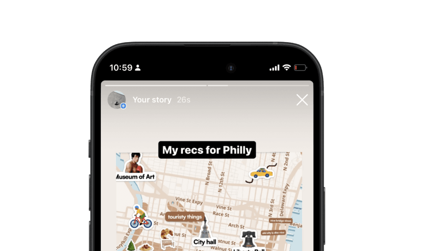 Mobile phone with a PamPam map