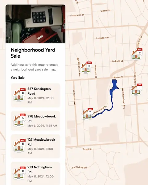 Preview of Yard sale – Plan a neighborhood yard sale.